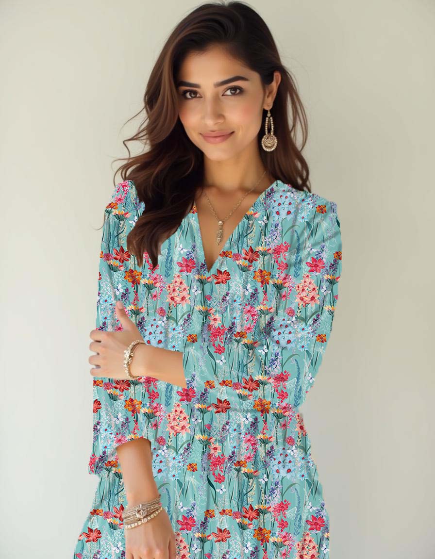 Digital Printed Charmeuse Silk - CH26