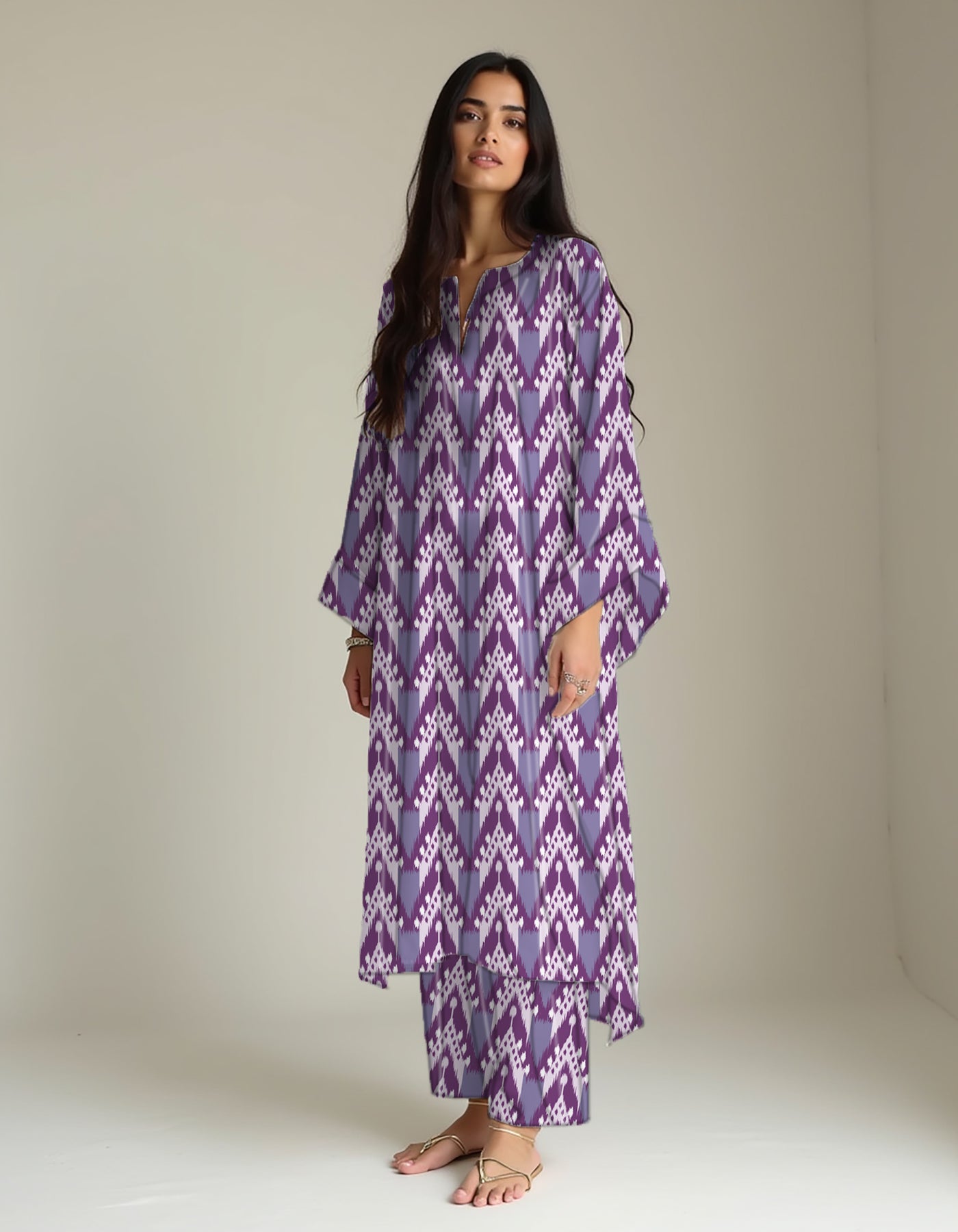 Digital Printed Arabic Lawn - QC28