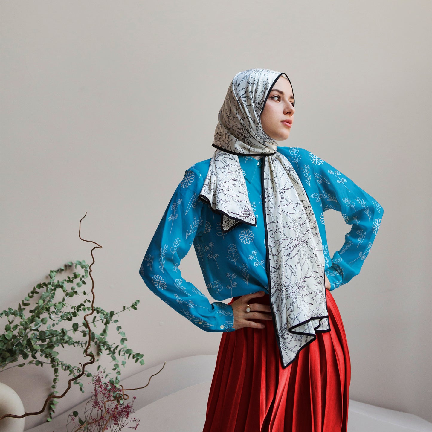 Digital Printed Swiss Lawn - SS23-Floral 3