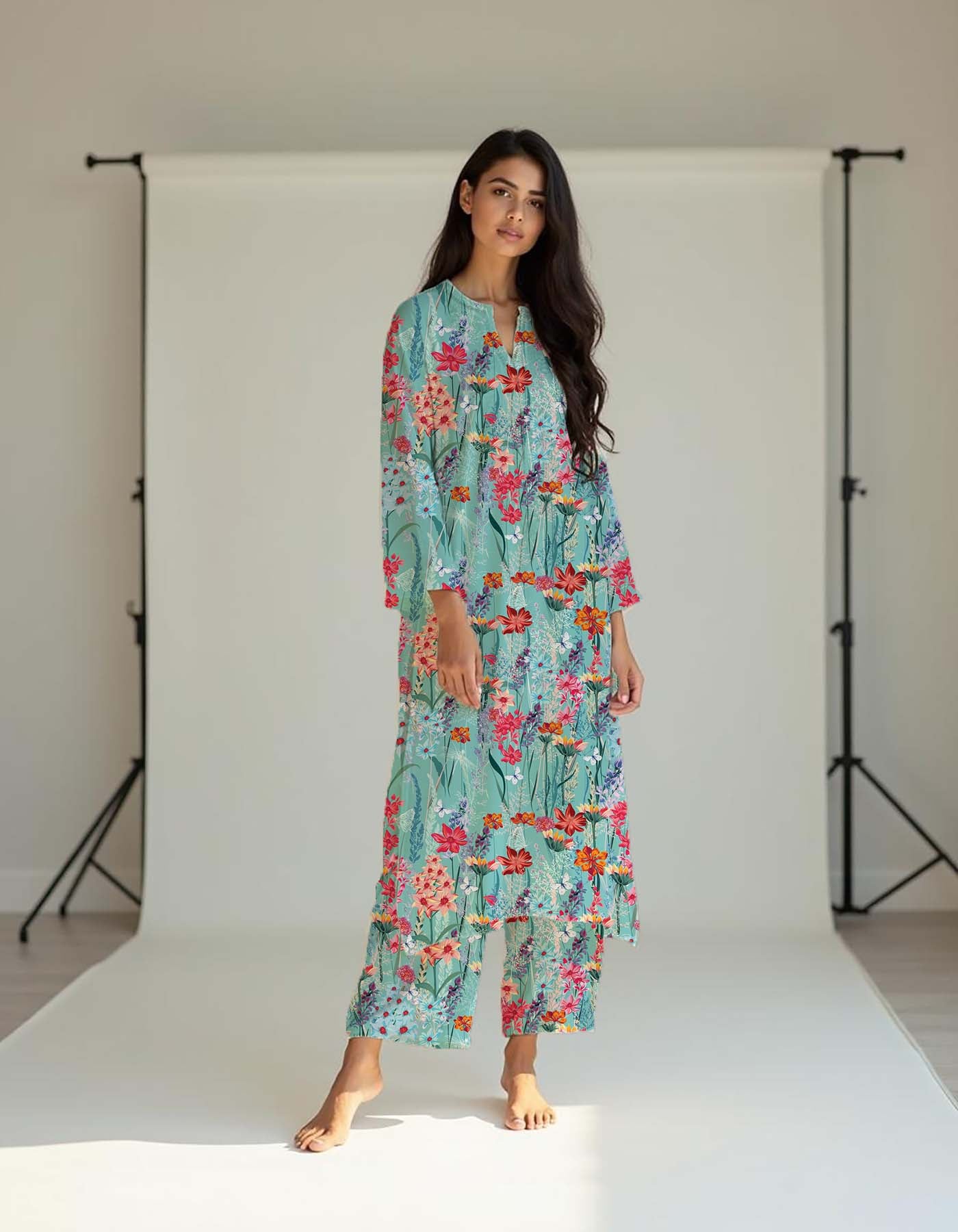 Digital Printed Charmeuse Silk - CH26