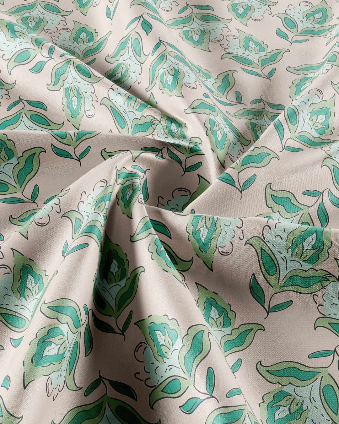Digital Printed Arabic Lawn - QC06