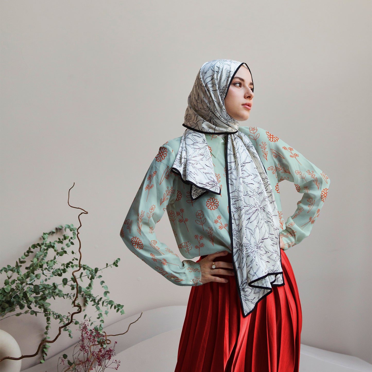 Digital Printed Swiss Lawn - SS23-Floral 3