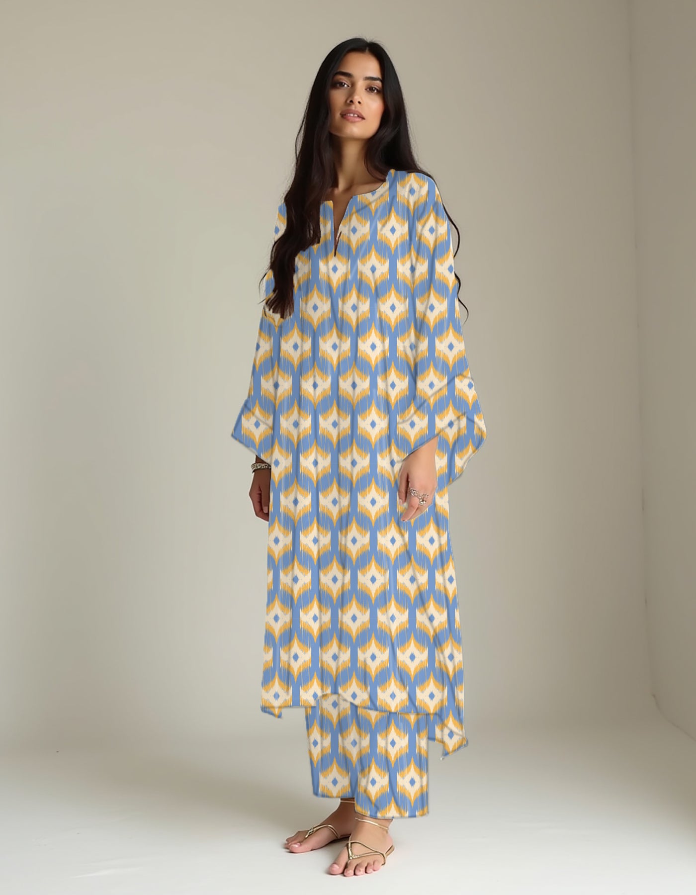 Digital Printed Arabic Lawn - QC22