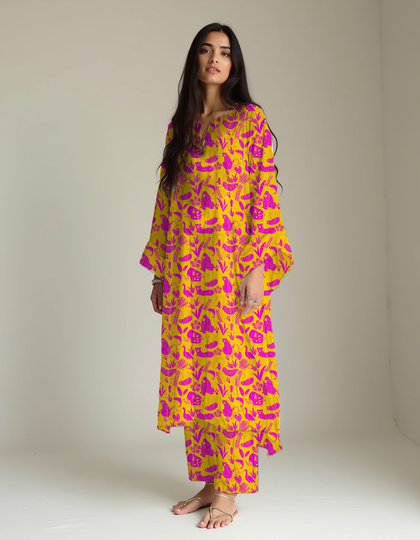 Digital Printed Arabic Lawn - QC03
