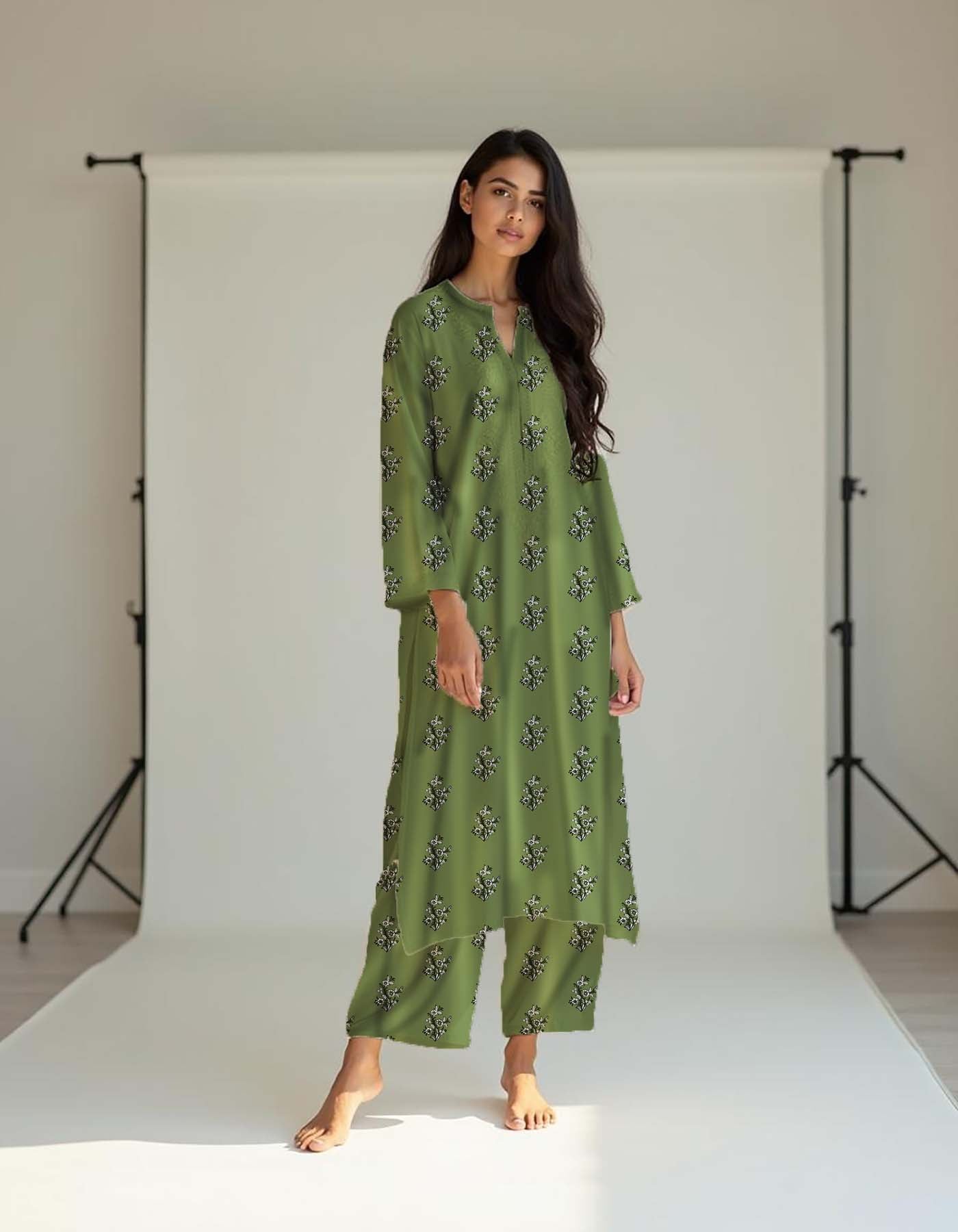 Digital Printed Charmeuse Silk - CH31
