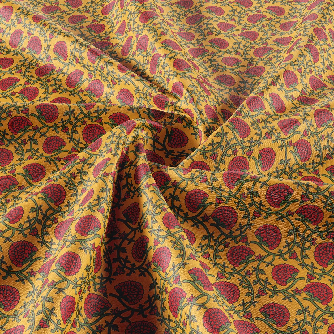 Amber Chrysanthemum Vines - Yellow & Red