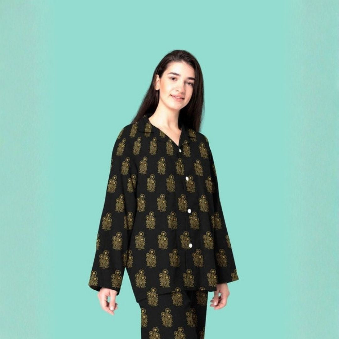 Gold Dust Printed floral bunches - Raw Silk 52" Width