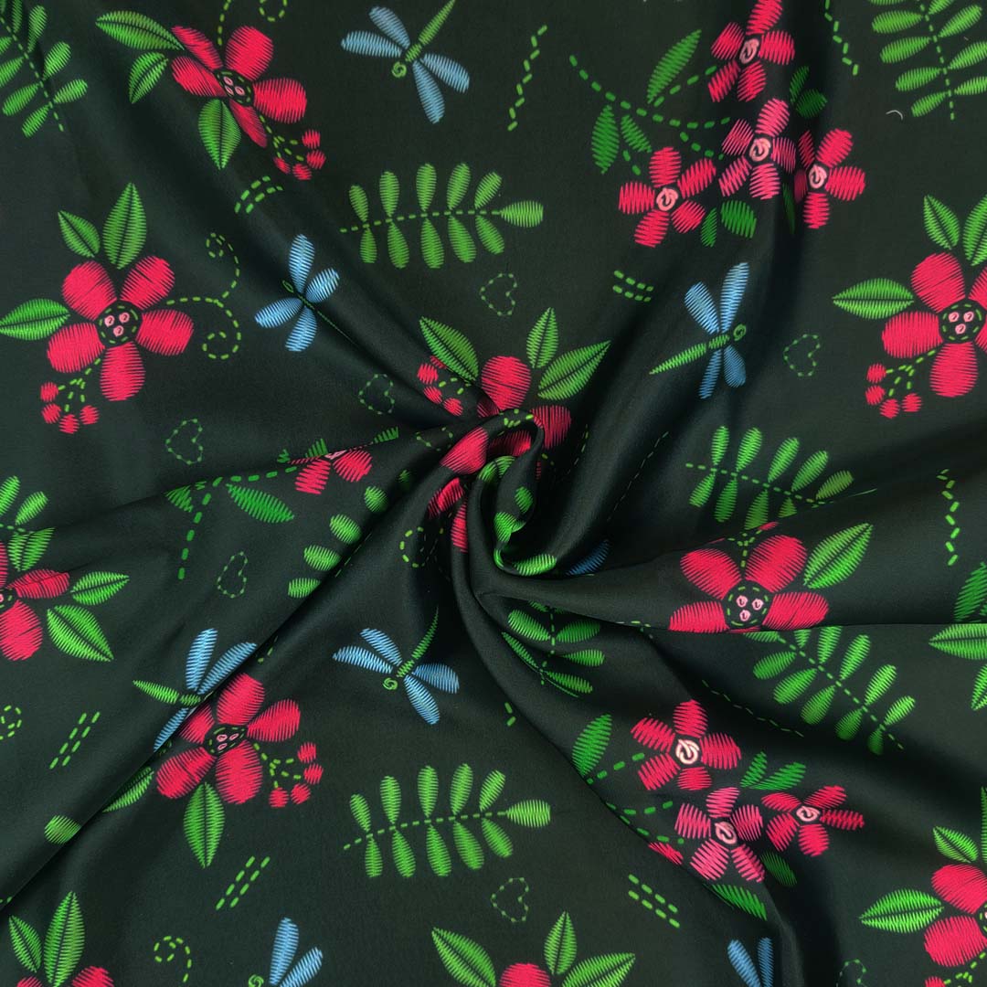 Digital Printed Charmeuse Silk - CH38