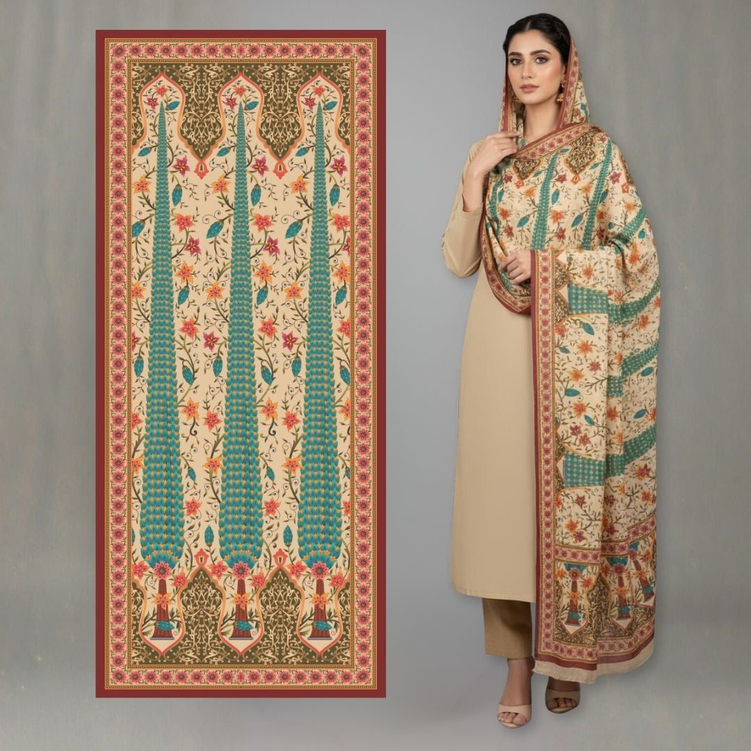 Noor Mahal Shawl - Herringbone