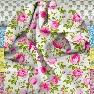 Unstitched Arabic Lawn Two-Piece Pink Blossom