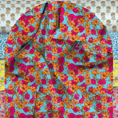 Unstitched Arabic Lawn Two-Piece Coral Breeze