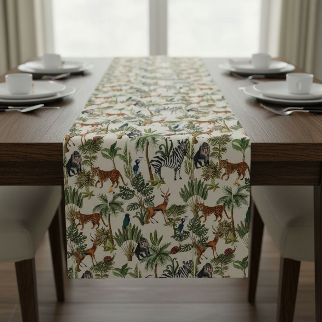 Table Runner in Safari Royale Ivory