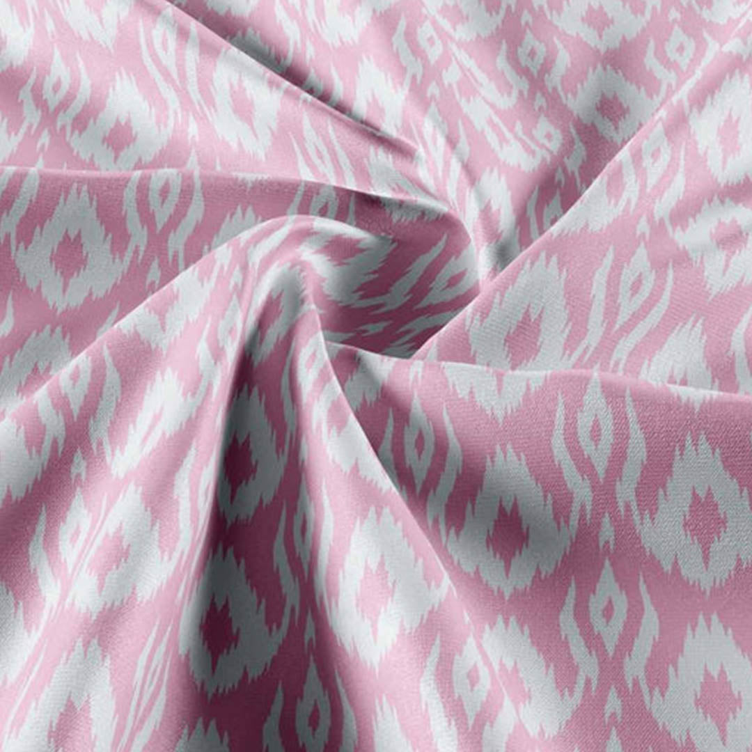Crimson Ivory Ikat - Pink