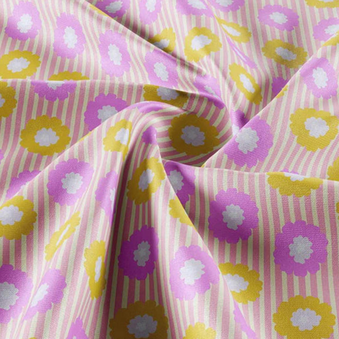 Candy Blossom Stripes - Yellow