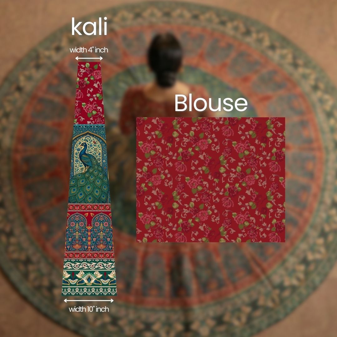 Mayur Mahal Lehenga - Satin