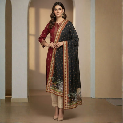 Jaipur Mughal Shawl - Herringbone