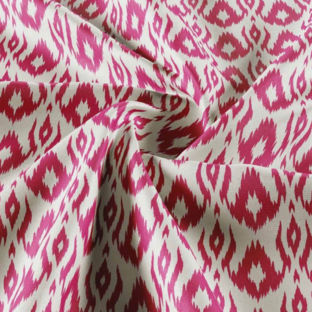 Crimson Ivory Ikat - Pink