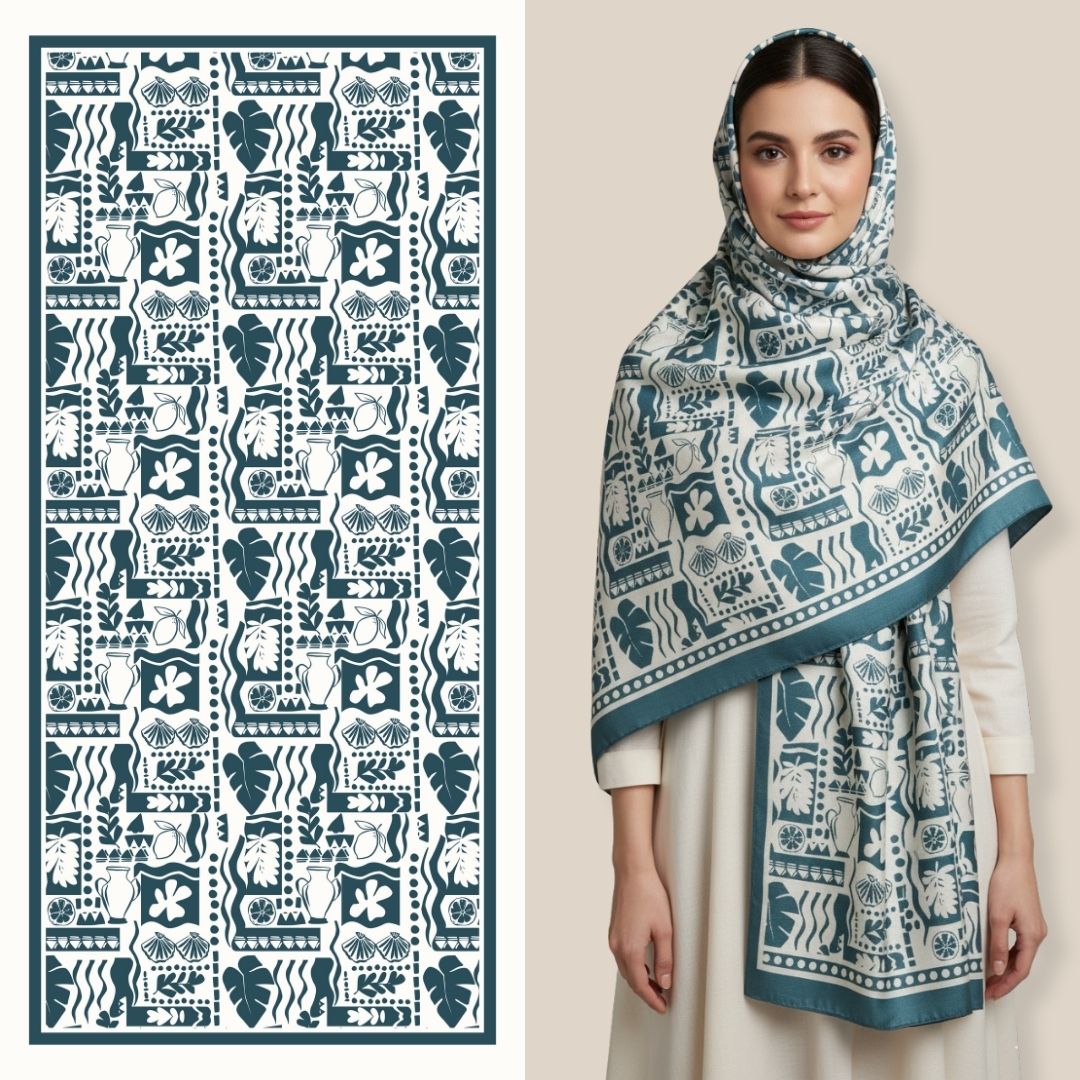 Mediterranean Mosaic Scarf