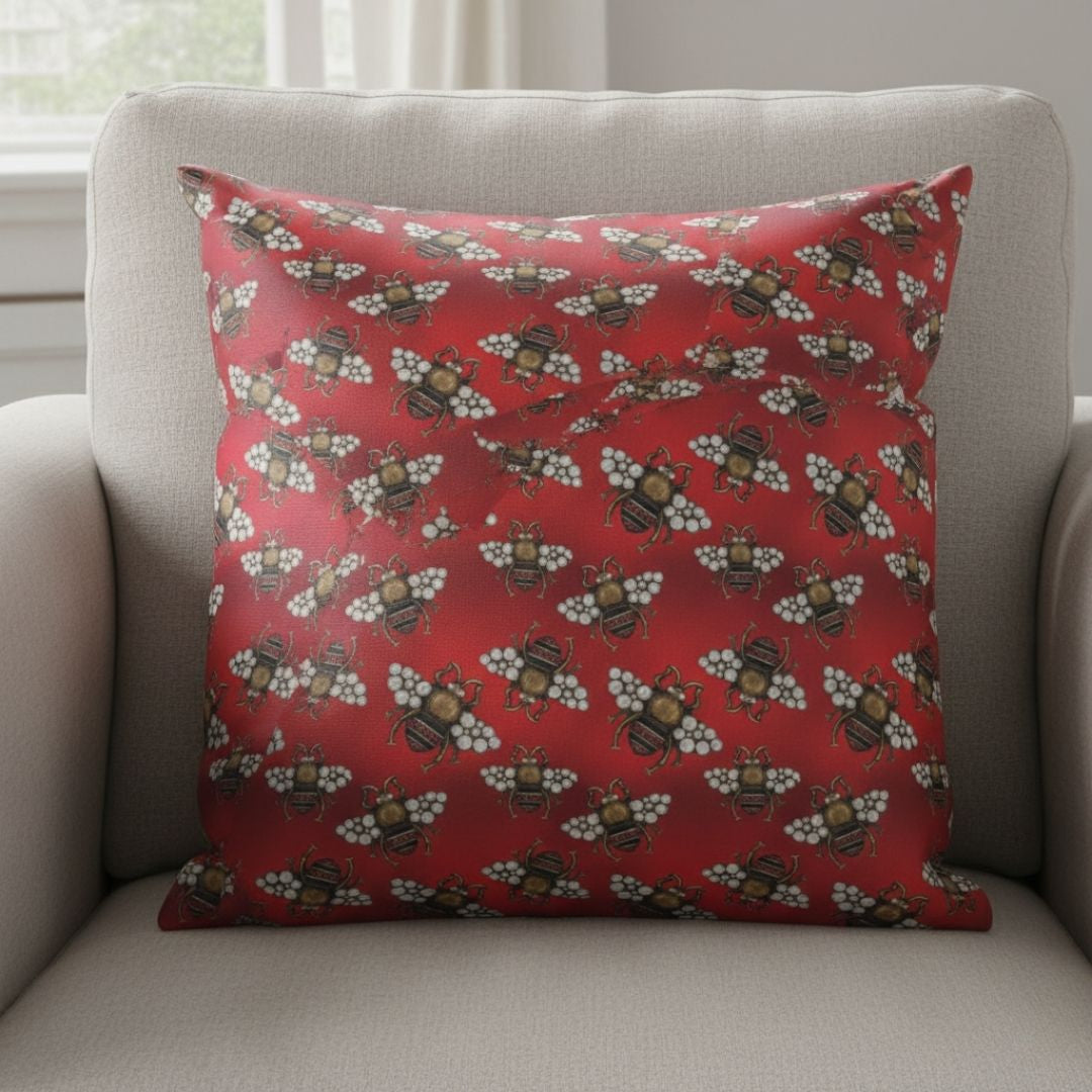 Cushion in Imperial Red Honey Bee
