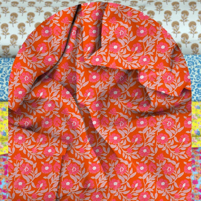 Unstitched Arabic Lawn Two-Piece Sunset Bloom