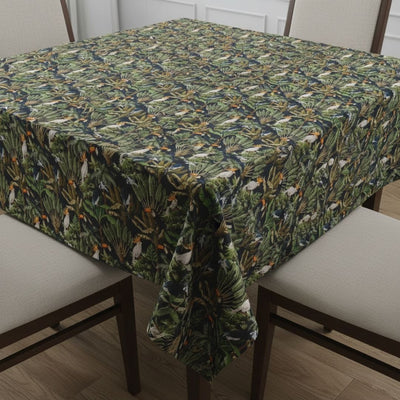 Table Cover in Tropical Toucan Noir