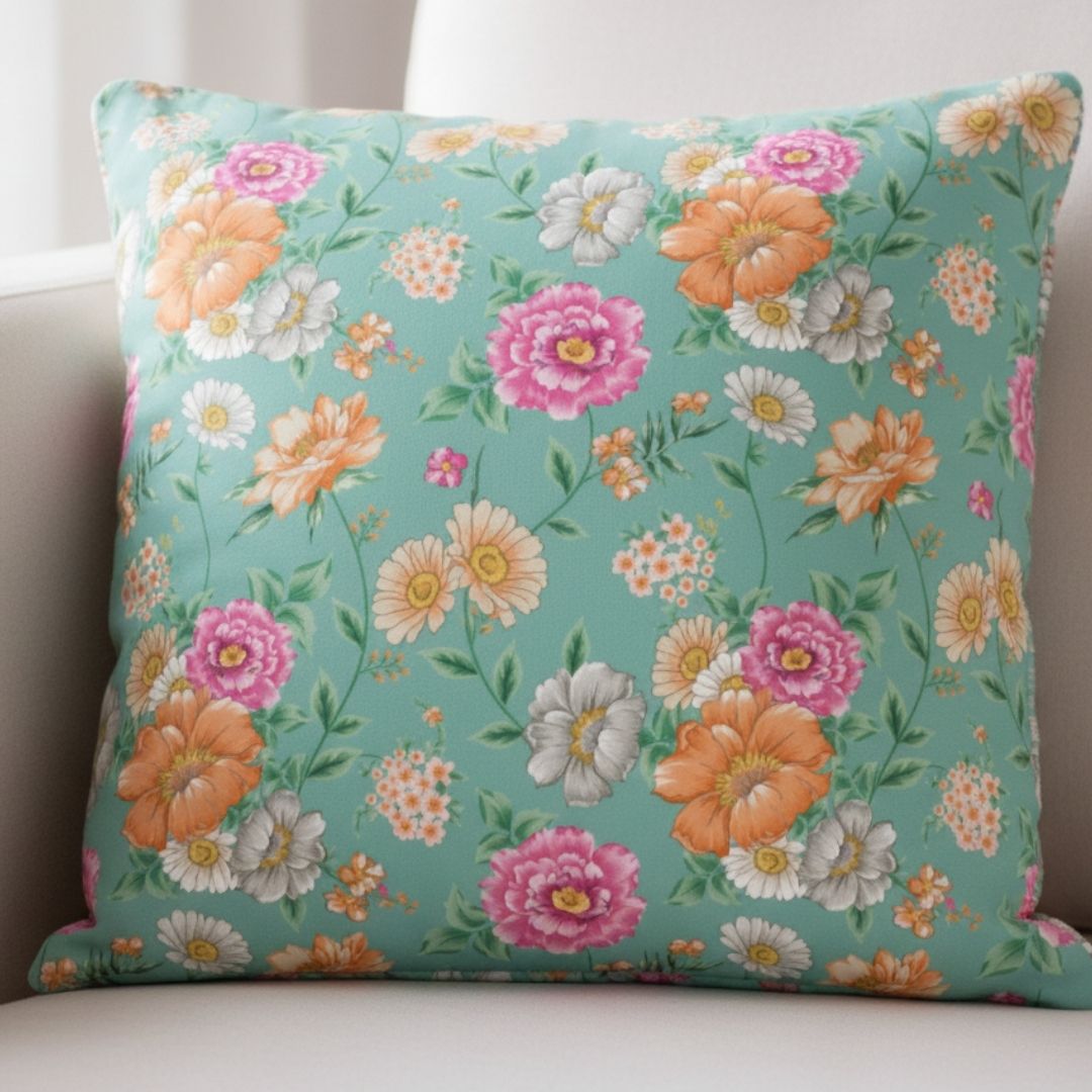 Cushion in Summer Meadow Mint