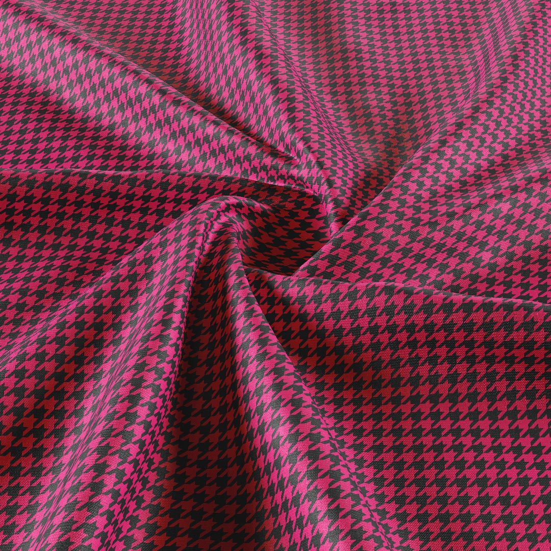 Fuchsia Houndstooth