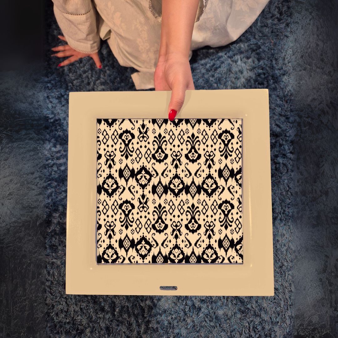 Wooden Ikat Pattern Balsa Trays