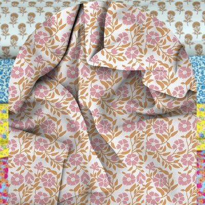 Unstitched Arabic Lawn Two-Piece Blush Vine