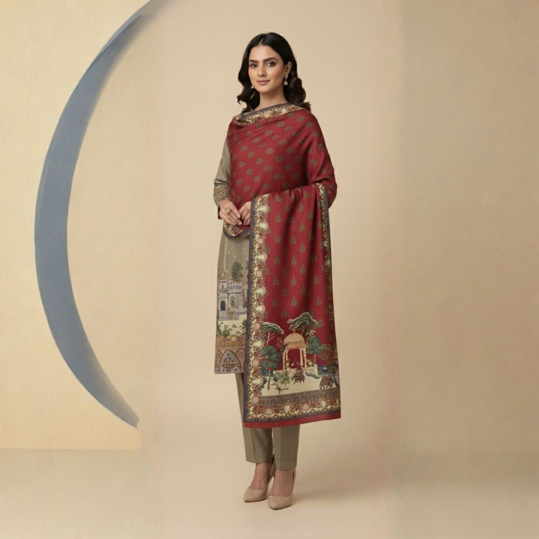 Royal Caravan Shawl - Herringbone