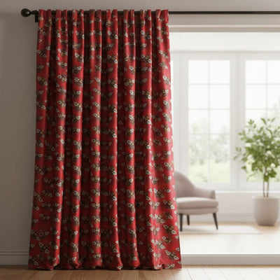 Curtain in Imperial Red Honey Bee