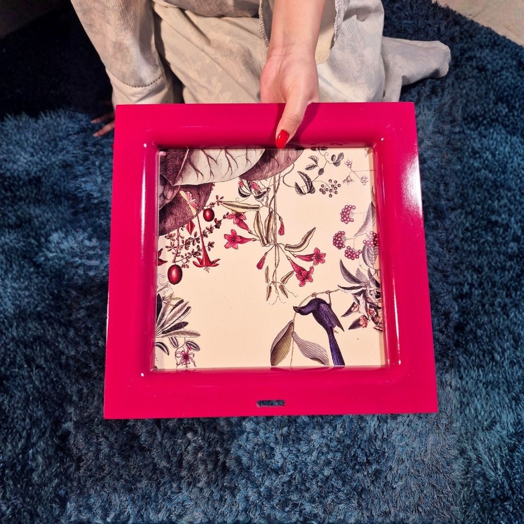 Wooden Vintage Botanical Balsa Trays