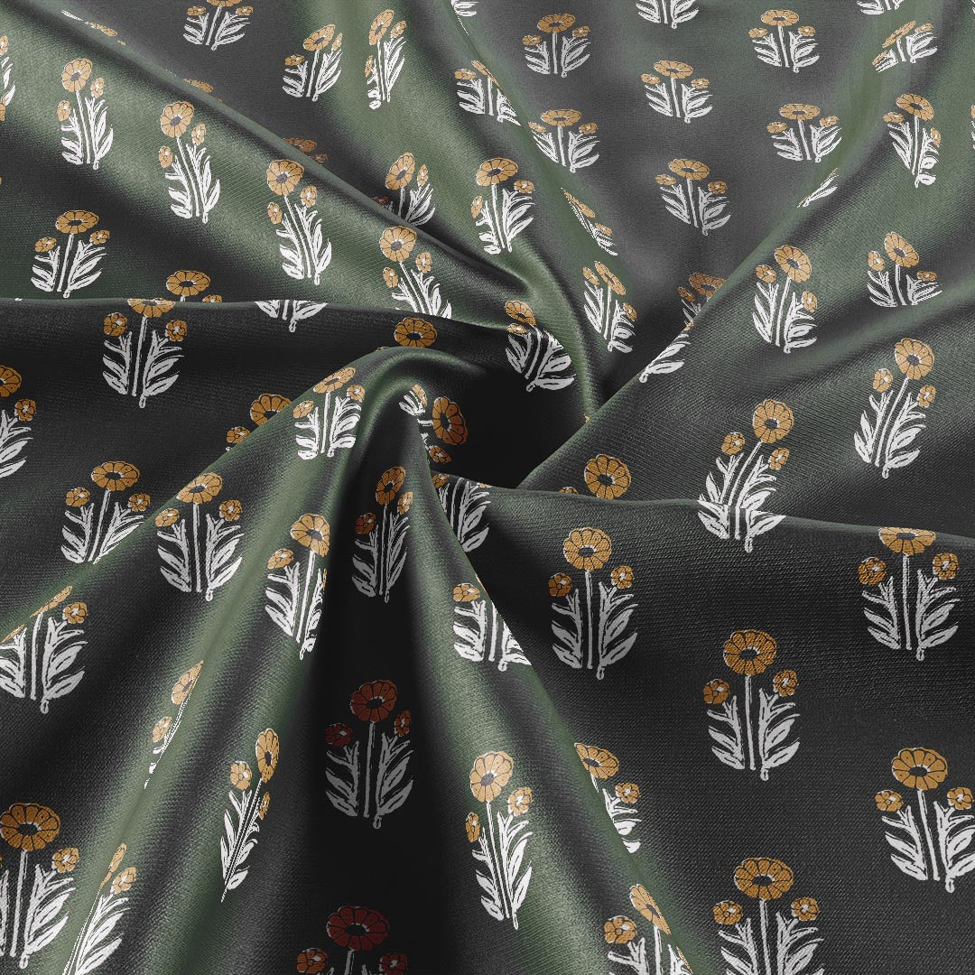 Gardenia Motif - Dark Teal