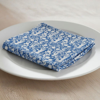 Napkin in Blue Silhouette Garden
