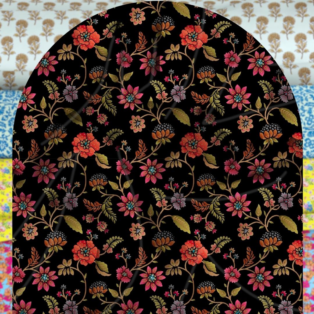 Unstitched Arabic Lawn Two-Piece Midnight Garden