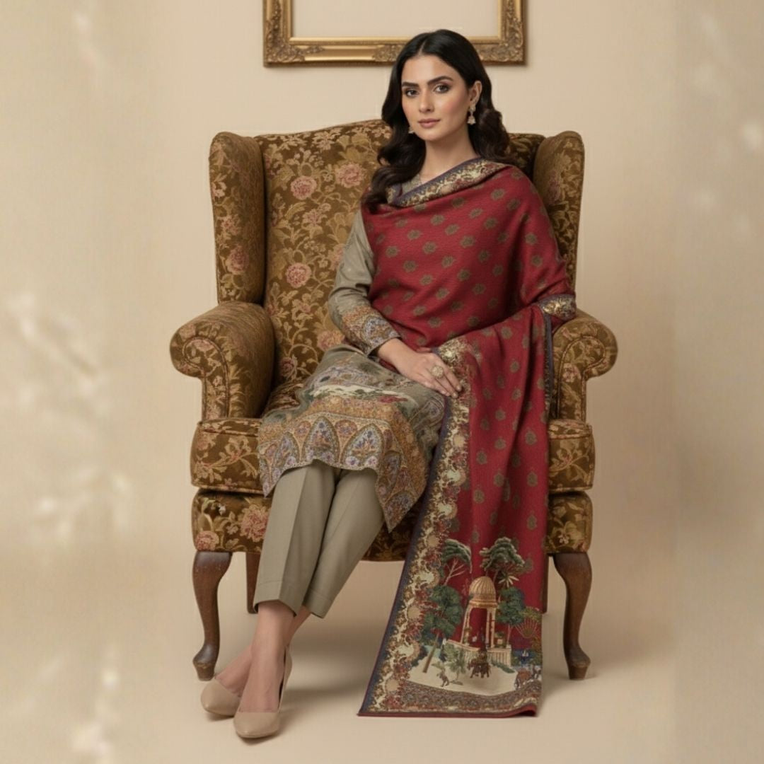 Royal Caravan Shawl - Herringbone