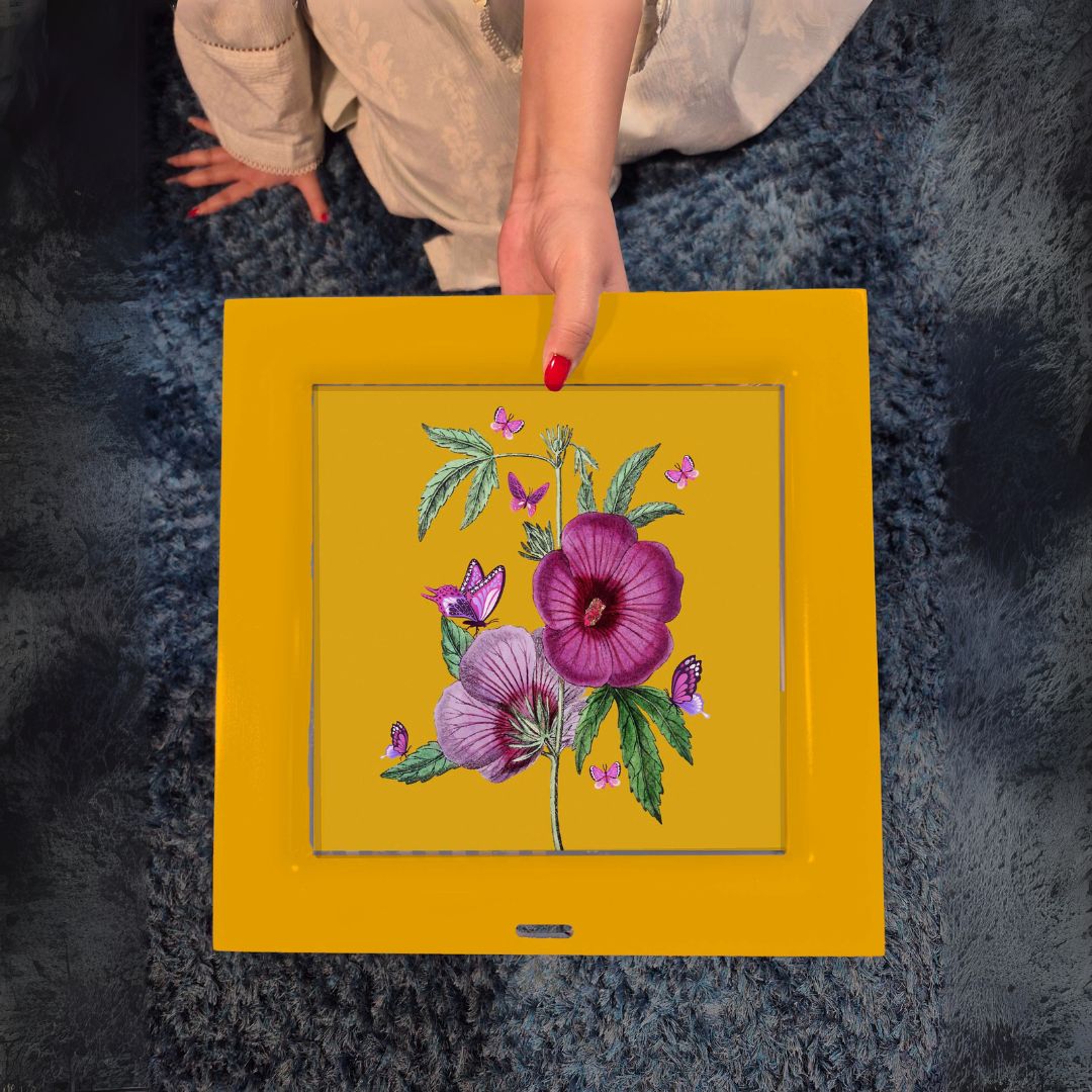 Wooden Hibiscus Flowers Balsa Trays