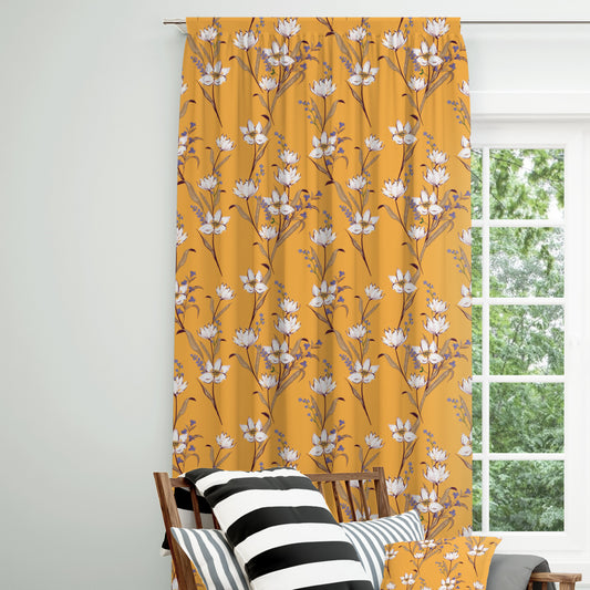 Curtains - Mustard Florals