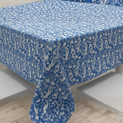Table Cover in Blue Silhouette Garden