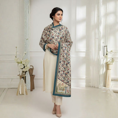 Peacock Court Shawl - Herringbone