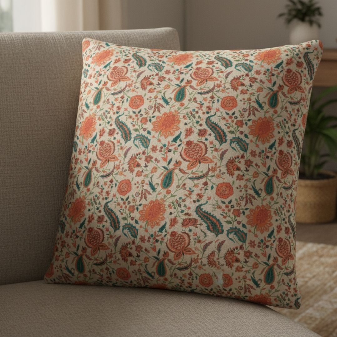 Cushion in Kashmiri Hues Paisley