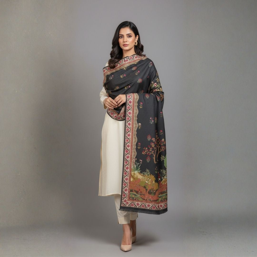 Amber Grove Shawl - Herringbone