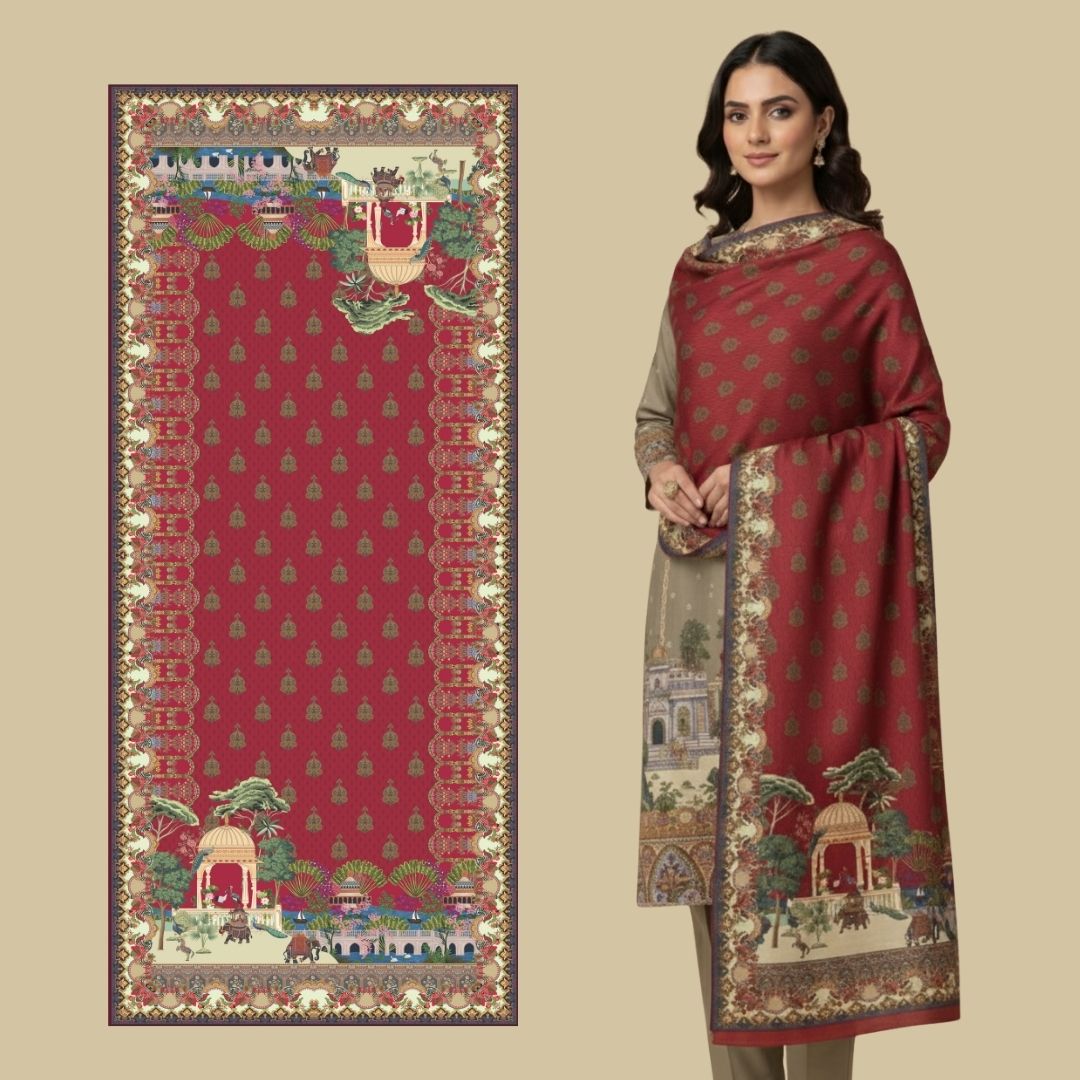 Royal Caravan Shawl - Herringbone