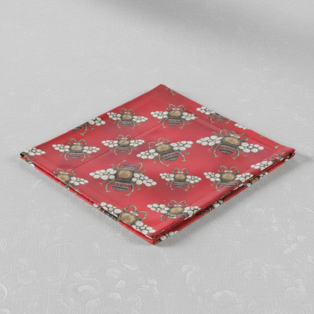 Napkin in Imperial Red Honey Bee