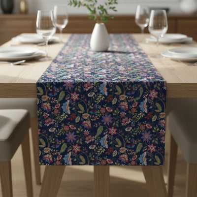 Table Runner in Midnight Royal Botanica