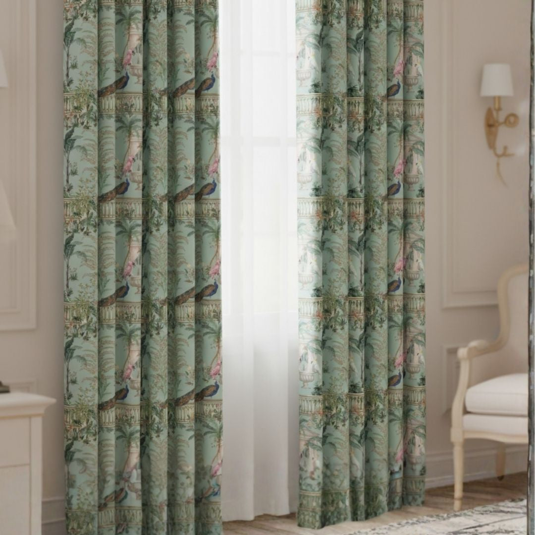 Curtain in Garden Estate Peacock