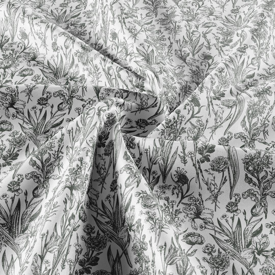 Terracotta Botanical Etch - Black & White