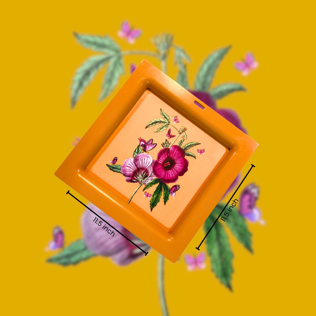 Wooden Hibiscus Flowers Balsa Trays