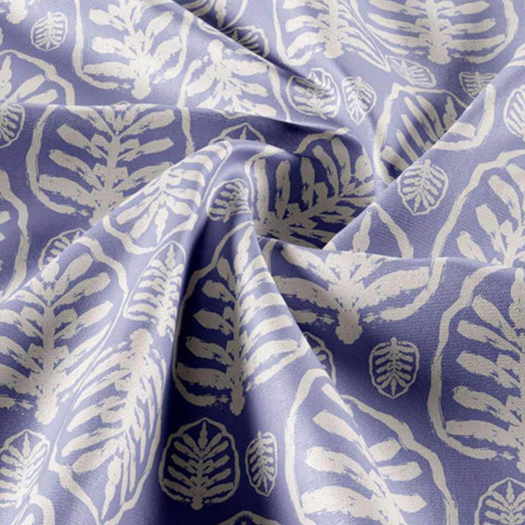 Lavender with White Leaf Motif