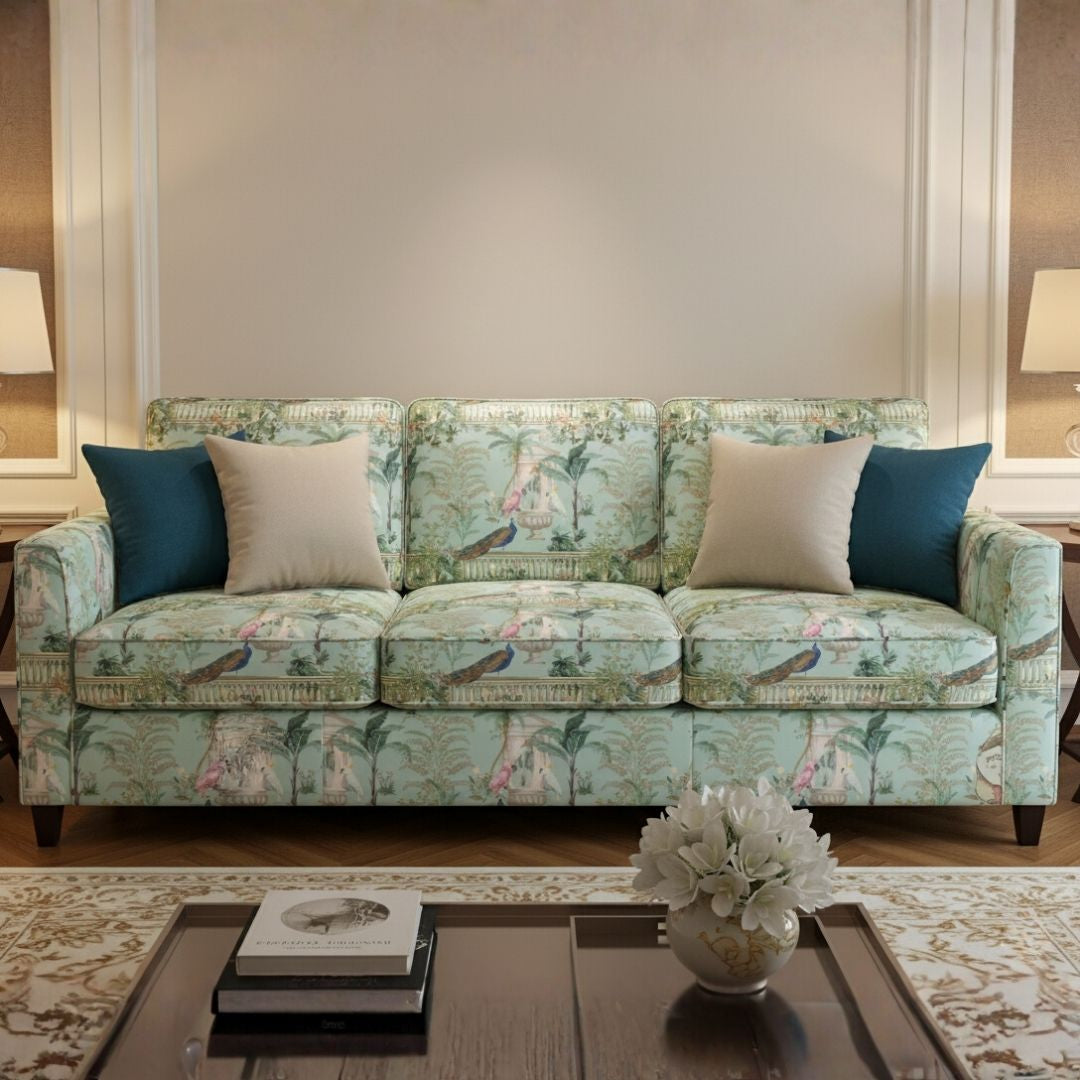 Sofa Cover in Garden Estate Peacock